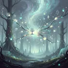 A web of glowing neural connections linking memories together